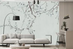 Fototapeta: Delikatne gałązki z kwiatami wiśni