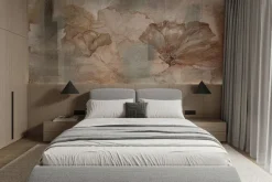 Fototapeta: Delikatne kwiaty na teksturowym tle