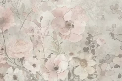 Fototapeta: Delikatne kwiaty na betonowym tle