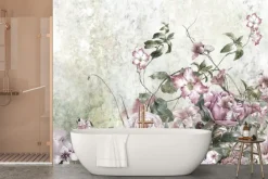 Fototapeta: Delikatne kwiaty w stylu akwareli