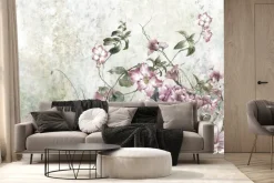 Fototapeta: Delikatne kwiaty w stylu akwareli