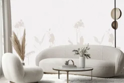 Fototapeta: Delikatne kwiaty polne w stylu minimalistycznym