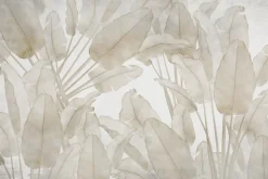Fototapeta: Delikatne liście palm w kolorach beżu
