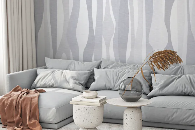 Fototapeta: Delikatny szary falisty wzór