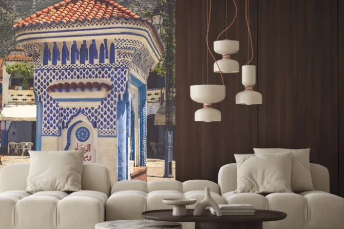 Fototapeta: Detal architektoniczny w chefchaouen, maroko, afryka