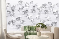 Fototapeta: Diamenty duża grupa na białym tle