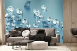 Fototapeta: Diamenty na niebieskim tle