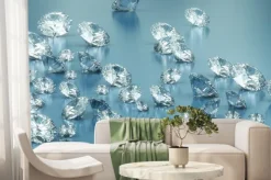 Fototapeta: Diamenty na niebieskim tle