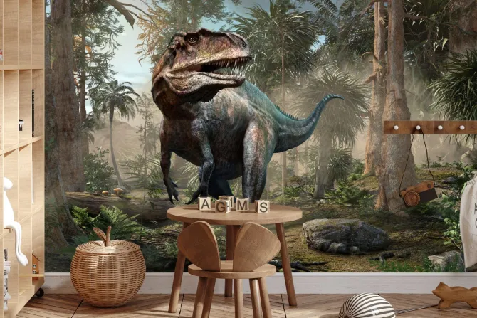 Fototapeta: Dinozaur w tropikalnej dżungli