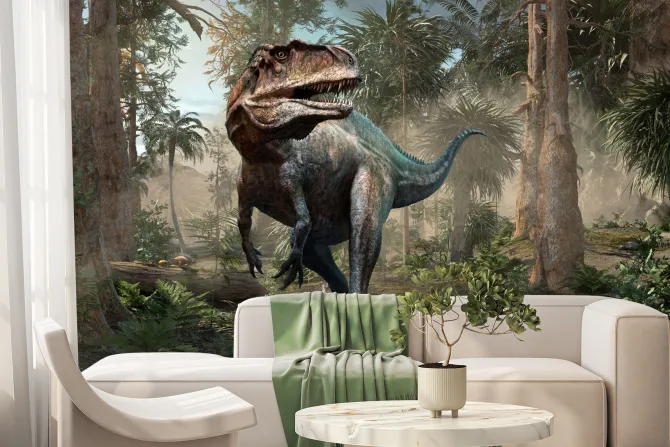 Fototapeta: Dinozaur w tropikalnej dżungli