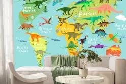 Fototapeta: Dinozaury na mapie świata