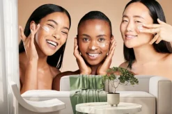 Fototapeta: Diversity, woman and beauty portrait with cream for facial skincare