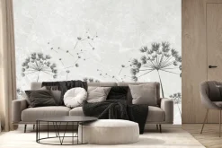 Fototapeta: Dmuchawce na szarym betonie