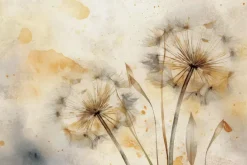Fototapeta: Dmuchawce w delikatnej akwareli