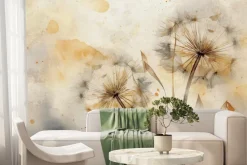 Fototapeta: Dmuchawce w delikatnej akwareli