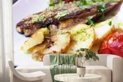 Fototapeta: Dorado filet z ryby z warzywami