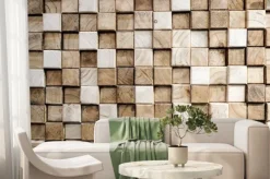 Fototapeta: Drewniana mozaika w 3d