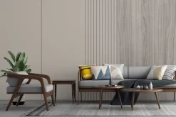 Fototapeta: Drewniane panele z cienkimi liniami