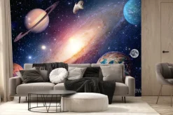 Fototapeta: Droga mleczna z planetami