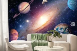 Fototapeta: Droga mleczna z planetami