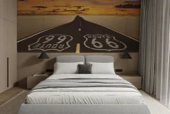 Fototapeta: Droga route 66 o zachodzie słońca