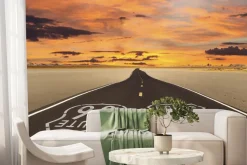 Fototapeta: Droga route 66 o zachodzie słońca