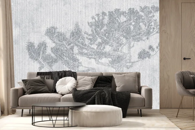 Fototapeta: Drzewo o subtelnym rysunku w stylu vintage