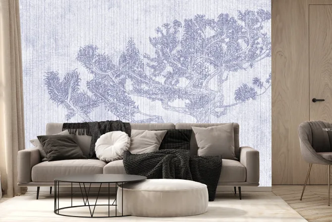 Fototapeta: Drzewo o subtelnym rysunku w stylu vintage