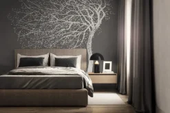 Fototapeta: Drzewo z kwiatami wiśni na marmurze