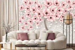 Fototapeta: Drzewo z kwiatami wiśni w 3d