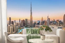 Fototapeta: Dubai downtown, amazing city center skyline with luxury skyscrapers,