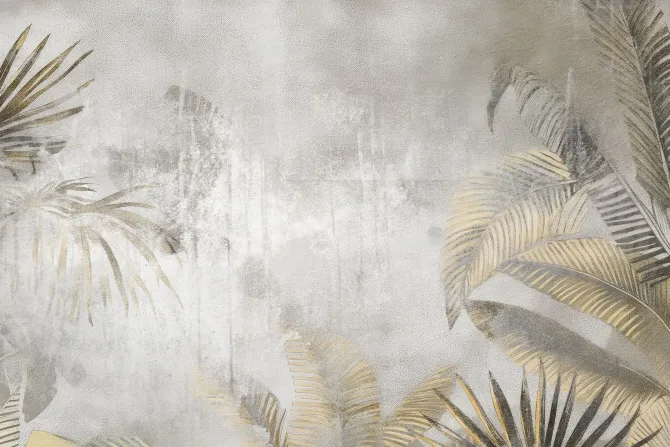 Fototapeta: Duże tropikalne liście palmy w stylu loft