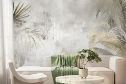 Fototapeta: Duże tropikalne liście palmy w stylu loft