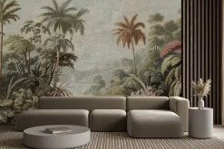 Fototapeta: Dżungla tropikalny krajobraz w stylu akwareli