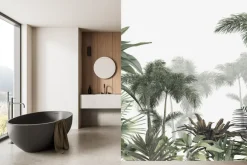 Fototapeta: Dżungla tropikalne rośliny minimalistyczny krajobraz