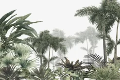 Fototapeta: Dżungla tropikalne rośliny minimalistyczny krajobraz