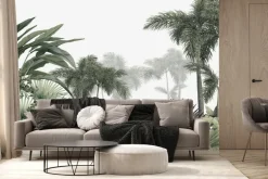 Fototapeta: Dżungla tropikalne rośliny minimalistyczny krajobraz