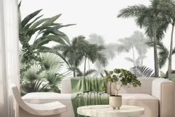 Fototapeta: Dżungla tropikalne rośliny minimalistyczny krajobraz