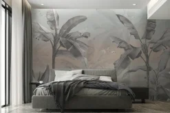 Fototapeta: Dżungla z ptakami i palmami