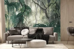 Fototapeta: Dżungla z zielonymi roślinami tropikalnymi