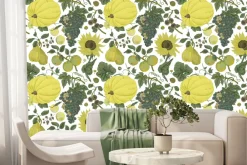 Fototapeta: Dynie wśród winogron i słoneczników