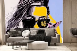 Fototapeta: Dziewczyna koliber