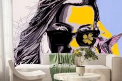 Fototapeta: Dziewczyna koliber