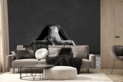 Fototapeta: Dziewczyna na macie uprawiająca jogę