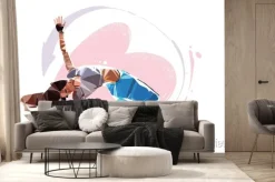 Fototapeta: Dziewczyna tańcząca breakdance