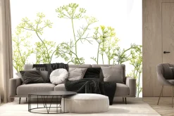 Fototapeta: Dzika łąką z zielonymi roślinami