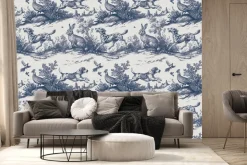 Fototapeta: Dzika łąka z psami i zającami