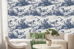 Fototapeta: Dzika łąka z psami i zającami