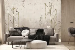 Fototapeta: Dzika roślinność z kwitnącymi kwiatami