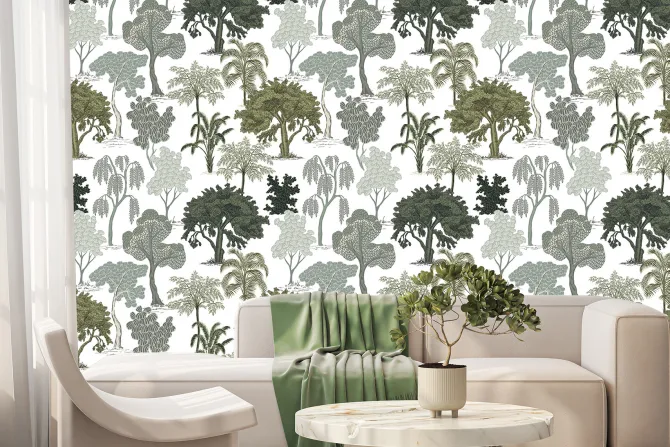 Fototapeta: Dzikie drzewa w tropikalnej dżungli